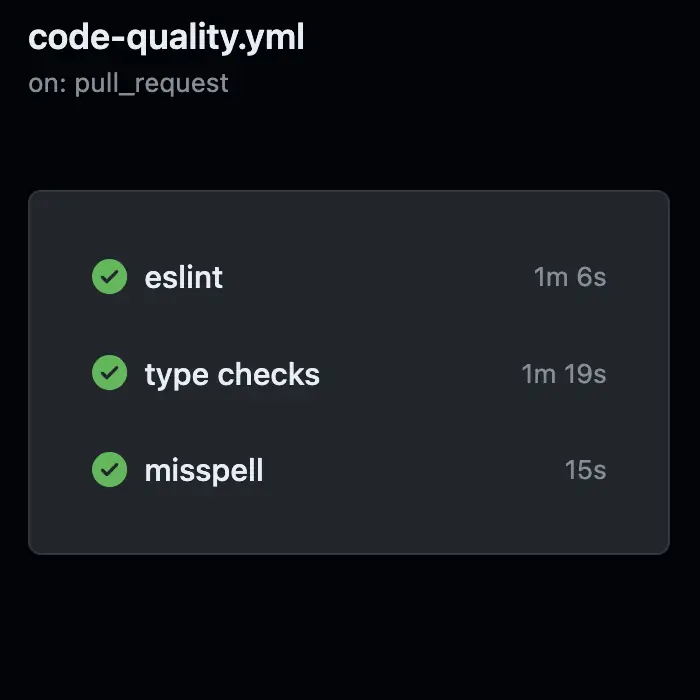 GitHub Action: Code Quality example image